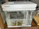 森森（SUNSUN）超白魚(yú)缸一體缸自循環(huán)客廳水族箱桌面家用懶人免換水小型金魚(yú)缸 超白HEJ250標配 帶濾材+棉 曬單實(shí)拍圖