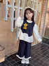 G.duck小黃鴨童裝女童秋裝套裝2025新款洋氣兒童向日葵衣服女孩寶寶秋裝 三件套 90 建議1~2歲【 80-90cm】cm 曬單實(shí)拍圖