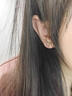 BJYLS999足銀養耳洞耳釘女睡覺(jué)免摘防堵不易過(guò)敏純銀耳棒耳針學(xué)生耳飾 圓頭耳棒一對 曬單實(shí)拍圖
