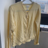H&M【博主推薦】女裝毛針織衫春新款高智感針織衫氣質(zhì)開(kāi)衫0579541 淺黃色203 S 160/88 曬單實(shí)拍圖