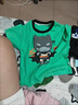 五小七童裝男童夏季套裝新款卡通男寶寶衣服夏裝兒童短袖褲兩件套 灰色 80 尺碼7-11月【建議寶寶75-85】cm 曬單實(shí)拍圖