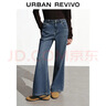 UR2025秋季新款女裝復古丹寧水洗貓須喇叭牛仔長(cháng)褲UYB850006 曬單實(shí)拍圖
