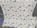 十月結晶嬰兒紗布浴巾新生兒浴巾純棉紗布浴巾 【包邊】海洋精靈110*110cm 曬單實(shí)拍圖