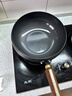 志高（CHIGO）章丘大肚炒鍋無(wú)涂層鐵鍋家用炒菜鍋燉菜不粘鍋電磁爐燃氣通用28CM 曬單實(shí)拍圖