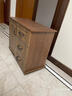 2026新款美式斗柜收納柜靠墻五斗柜房間置物柜客廳復古儲物柜 100CM白+深胡桃 【兩門(mén)三抽】 大容量 曬單實(shí)拍圖