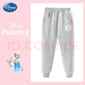 迪士尼女童褲子春季愛(ài)莎公主兒童運動(dòng)褲女孩衛褲長(cháng)褲JXAF5060D-1 灰 130 曬單實(shí)拍圖