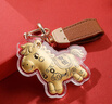 天官賜福黃金小馬手機掛件鑰匙扣馬上有錢(qián)0.02g(帶證書(shū)) 曬單實(shí)拍圖
