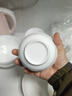 斯凱綈（Sky Top）米飯碗骨瓷小湯碗純白陶瓷家用酒店餐具套裝4.5英寸金鐘碗10件 曬單實(shí)拍圖