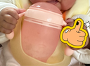 愛(ài)咔威（IKV）兒童水杯 硅膠學(xué)飲吸管嬰幼兒鴨嘴吸嘴杯學(xué)飲兩用 鴨嘴吸嘴兩用-小粉瓶 160ml 曬單實(shí)拍圖