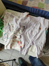 貝瑞加（Babyprints）新生兒連體衣2件裝嬰兒長(cháng)袖純棉四季內衣初生寶寶護肚爬服 紫52 曬單實(shí)拍圖