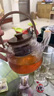 DEATKN【德國丨玻璃燒水壺】煮茶養生提梁水泡茶壺家用圍爐耐高溫電陶爐 豎條紋 900ml 耐高溫防爆 曬單實(shí)拍圖