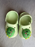 牧童兒童拖鞋夏男寶寶洞洞鞋軟底女童卡通洗澡嬰幼兒家居鞋奶龍綠150 曬單實(shí)拍圖