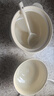 佩爾森奶油風(fēng)陶瓷泡面碗帶蓋學(xué)生宿舍用酸奶碗可愛(ài)餐具碗筷套裝 曬單實(shí)拍圖