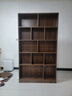 酷林實(shí)木書(shū)架書(shū)柜落地靠墻置物架家用帶門(mén)客廳1.8米柜 深胡桃色100cm 曬單實(shí)拍圖