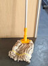 榨水車(chē)拖把桶手壓擠水桶酒店商用免手洗保潔拖地墩布加厚拖把水桶 黃色蠟拖（配不銹鋼對接桿） 曬單實(shí)拍圖