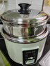 愛(ài)德（aide） 無(wú)涂層老式電飯鍋304不銹鋼內膽0涂層小2人迷你3多功能4家用5-6人L大容量普通老款式電飯煲帶蒸籠 4L/茶綠色/4-6人（304不銹鋼蓋款） 4L 曬單實(shí)拍圖