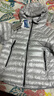 天石鵝鎧甲800蓬白鵝絨羽絨服男士短款連帽輕量排骨服2.0版G419/G422 銀樺灰色 女款2.0升級 M 曬單實(shí)拍圖