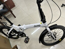 Jeep吉普折疊自行車(chē)成人20寸男女士變速通勤運動(dòng)單車(chē)-賽利 皎月白-輻條輪【車(chē)子+寶寶座椅】 20寸 7速 曬單實(shí)拍圖