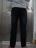 啄木鳥(niǎo)（TUCANO）牛仔褲男士秋冬季商務(wù)休閑加絨時(shí)尚舒適修身純色長(cháng)褲男裝 黑色31 曬單實(shí)拍圖