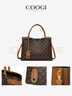 COOGI包包女款2026年輕奢品牌女士手提托特包情人節生日禮物送女友老婆 咖啡-大號 曬單實(shí)拍圖
