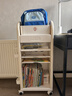 躬親書(shū)包置物架書(shū)包架兒童書(shū)架繪本架可移動(dòng)小推車(chē)落地蘑力巴士收納架 書(shū)包置物架【米色】5層 41.7*25*93.8cm 曬單實(shí)拍圖