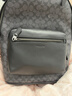 COACH/蔻馳 官方授權 男士簡(jiǎn)約休閑雙肩背包情人節禮物情人節禮物 黑灰色CV925QBMI5 曬單實(shí)拍圖