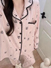 另約睡衣女春秋季甜美田園少女風(fēng)櫻桃云朵棉2026新款高級感長(cháng)袖家居服 櫻桃條紋 2XL 曬單實(shí)拍圖