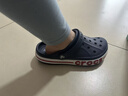 卡駱馳（CROCS）貝雅卡駱班兒童洞洞鞋沙灘鞋男女童包頭拖鞋/207018/207019 深藍色-410 35 (215mm) 曬單實(shí)拍圖