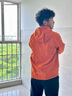 立領(lǐng)夾克男春季休閑百搭男裝外套2025新款感春秋裝上衣 橘色 L 曬單實(shí)拍圖