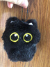 新款黑貓玩偶毛絨公仔掛件可愛(ài)貓咪包包掛飾情侶禮物ins學(xué)生禮物 黑色帶珠鏈 10cm 曬單實(shí)拍圖