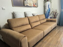 芝華仕頭等艙泰迪熊30335C貓抓絨沙發(fā)床電動(dòng)沙發(fā)棕色2.96m奶油直排沙發(fā) 曬單實(shí)拍圖