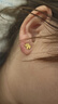 周六福（ZLF）金錢(qián)小馬耳釘甜美小眾設計感本命年女S925銀飾耳飾 耳飾 曬單實(shí)拍圖