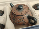 滇匠紫陶建水紫陶非紫砂壺浮雕石瓢壺純手工茶具套裝高檔送禮男士新年禮物 1壺4杯【朋友小聚】 曬單實(shí)拍圖