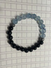 普陀山黑曜石海藍寶手串水晶手鏈轉運珠送朋友情侶生日禮物 曬單實(shí)拍圖