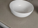 純白陶瓷湯碗甜品碗沙拉碗新款陶瓷高檔面碗家用碗直口大容量湯碗 純白6英寸直口碗【2只裝】 曬單實(shí)拍圖