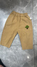 嘟嘟家寶寶褲子春春款兒童純棉長(cháng)褲春季男童卡通梭織褲女童休閑褲百搭潮 卡其色 90 曬單實(shí)拍圖