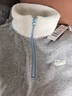百圖（betu）女裝冬季新款衛衣撞色拉鏈潮流休閑風(fēng)復合絨底上衣2510T61 灰色 L 曬單實(shí)拍圖