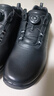 強人戶(hù)外運動(dòng)休閑皮鞋3515頭層牛皮通勤訓練男鞋 旋轉扣備勤鞋 黑 41 曬單實(shí)拍圖