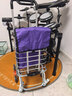 購物車(chē)買(mǎi)菜車(chē)小拉車(chē)手拉車(chē)爬樓折疊便攜家用推車(chē)拉桿老人上樓梯 雙把手8輪（紫色）帶剎車(chē) 曬單實(shí)拍圖