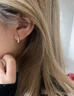 戚小米S999純銀水滴耳釘女2026年新款潮睡覺(jué)免摘養耳洞冷淡風(fēng)簡(jiǎn)約耳環(huán) 999足銀水滴耳掛一對【小號】 曬單實(shí)拍圖