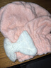 干發(fā)帽超強吸水珊瑚絨公主帽長(cháng)發(fā)女吸水速干包頭巾孕婦浴帽 淺粉色 曬單實(shí)拍圖