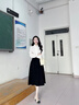 百圖（betu）女裝2026年春季新款半身裙復古簡(jiǎn)約工裝風(fēng)A字傘裙裙子女2602T91 曬單實(shí)拍圖