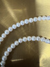 meluxe美奈 淡水珍珠項鏈圓形強光小米珠鎖骨鏈年輕款 生日禮物送老婆 白色4-4.5mm，長(cháng)40+5cm 曬單實(shí)拍圖