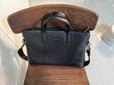 新秀麗（Samsonite）男士手提包13英寸電腦包休閑通勤文件袋牛皮革公文包TK9*09001 曬單實(shí)拍圖