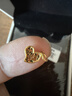 ZJUZ亮面黃金吊墜女足金999爆閃魚(yú)鱗愛(ài)心項鏈心形掛墜節日禮物送女友 碎碎金心（僅吊墜）約0.56g 曬單實(shí)拍圖