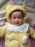 巴拉巴拉童裝嬰兒連體羽絨服輕薄羽絨服寶寶衣服冬裝抱衣爬服男童女童 黃色雪人-白鴨絨 73 cm-充絨量37g 曬單實(shí)拍圖