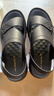 紅蜻蜓男士涼鞋夏季新款外穿兩用皮拖鞋爸爸沙灘鞋軟底皮涼鞋WTT24123 黑色 43 曬單實(shí)拍圖