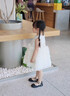 班喜迪女童連衣裙夏款2026洋氣兒童公主裙周歲寶寶禮服夏季網(wǎng)紗蓬蓬裙子 米色 110 曬單實(shí)拍圖