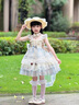 G.duck小黃鴨童裝洛麗塔公主裙兒童裙子女童生日禮服蓬蓬裙夏季連衣裙女 吊帶裙 110 （建議身高100cm 4-5歲）cm 曬單實(shí)拍圖