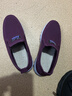 WVNE老北京布鞋女春秋中老年舒適媽媽鞋一腳蹬平底單鞋防滑軟底奶奶鞋 626紫色 【春秋款 】 36 曬單實(shí)拍圖